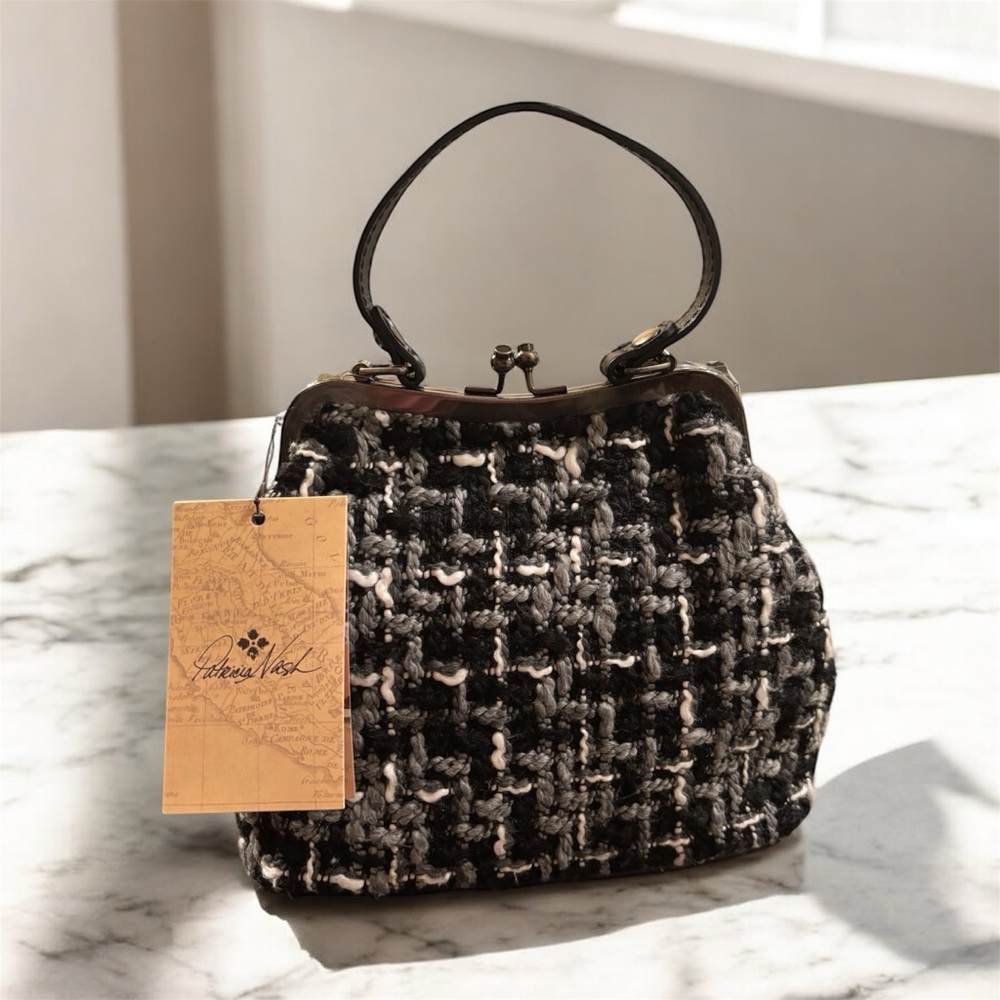 Patricia Nash Tweed Laureana Frame Satchel - Picture 3 of 11
